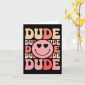 Carte Super Mec de la Saint-Valentin Groovy (Fleur jaune)