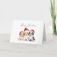 Super mignon chiots de Noël