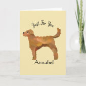 Carte Super Mignon Doodle Personnalisé Doré (Devant)