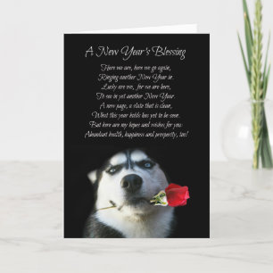 Carte Super Mignonne pour le Nouvel An avec Chien 
