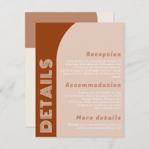 Carte Super moderne Arch Retro Mariage en terre cuite