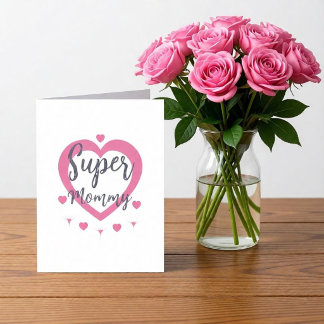 Carte Super Mommy Personalized Best Mom Gift Card
