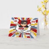 Carte Super Nephew Get Well Boy Superhero Comic (Fleur jaune)