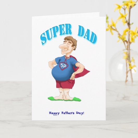 Carte Super papa (Fleur jaune)