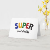 Carte Super papa cool (Fleur jaune)