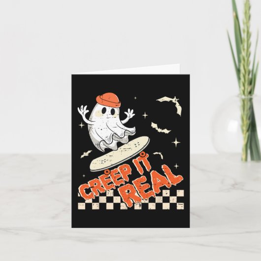 Carte Super Retro Ghost Halloween Creep It Real Boys Sk (Devant)