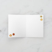 Carte Super Retro Orange Hippie Fleurs Motif (Intérieur)