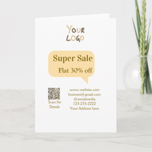 Carte super sale business discount scan QR code details  (Devant)