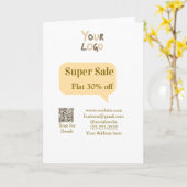 Carte super sale business discount scan QR code details  (Fleur jaune)
