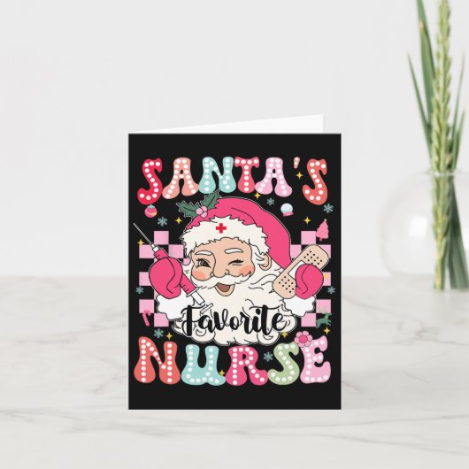 Carte Super Santas Infirmière Favorite Noël Noël Noël No (Devant)