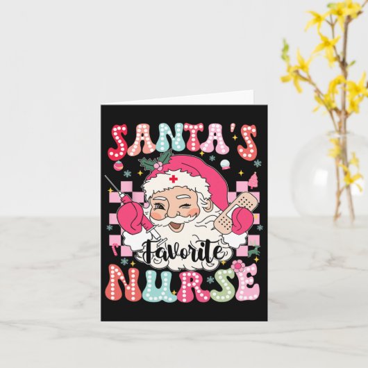 Carte Super Santas Infirmière Favorite Noël Noël Noël No (Fleur jaune)