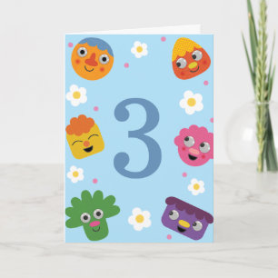 Carte Super Simple   Anniversaire Fleurs Bleues Noodle &