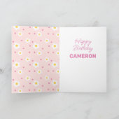 Carte Super Simple | Anniversaire Fleurs Roses Noodle &  (Intérieur)
