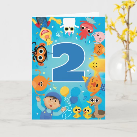 Carte Super Simple Confettis de personnages pour un anni (Fleur jaune)