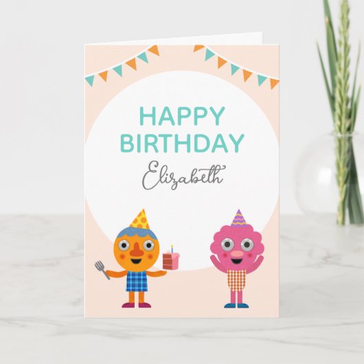 Carte Super Simple | Copains et nouilles Anniversaire ja (Devant)