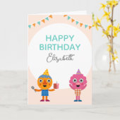 Carte Super Simple | Copains et nouilles Anniversaire ja (Fleur jaune)