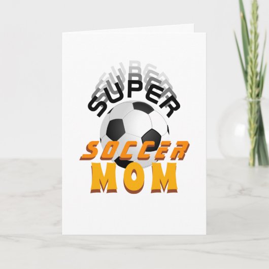 Carte Super Soccer Maman Typographie Sport Fête des Mère (Devant)