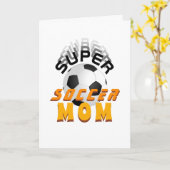 Carte Super Soccer Maman Typographie Sport Fête des Mère (Fleur jaune)