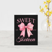 Carte Super Sweet 16e anniversaire fille coquette Bow 16 (Fleur jaune)