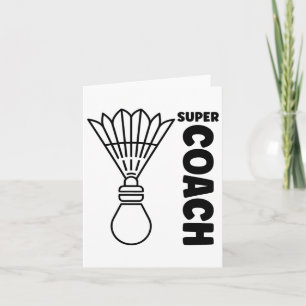 Carte Super Trainer Badminton Sport Simple Badminton Coa