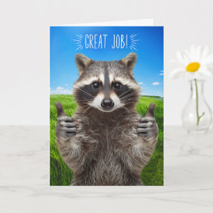 Carte Super Travail Félicitations Mignon Pouce en l'air