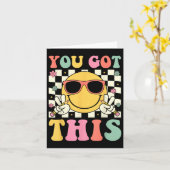 Carte Super Vous Avez Ce Smile Face Testing Day Enseigna (Fleur jaune)
