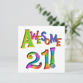 Carte Superbe 21 T-shirts et cadeaux d'anniversaire (Debout devant)