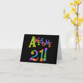 Carte Superbe 21 T-shirts et cadeaux d'anniversaire (Fleur jaune)