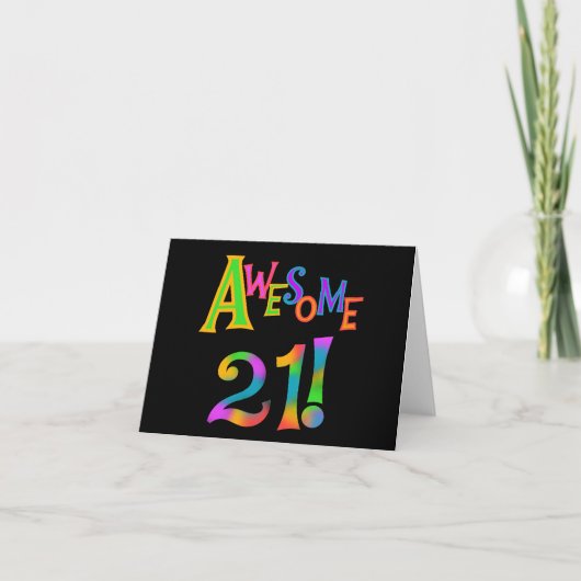 Carte Superbe 21 T-shirts et cadeaux d'anniversaire (Devant)