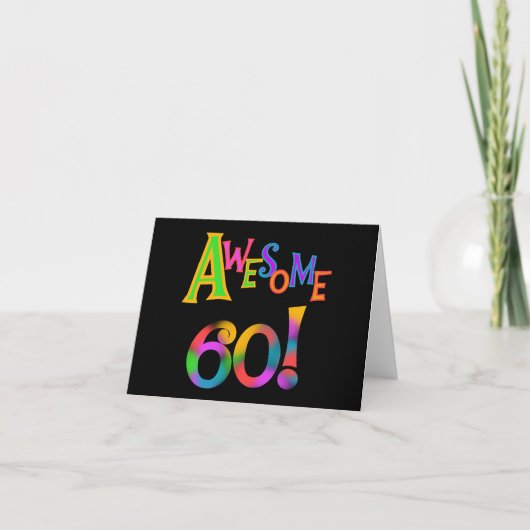 Carte Superbe 60 T-shirts et cadeaux d'anniversaire (Devant)