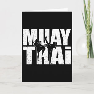 Carte Superbe conception de Muay Thai, combattant d'Mma