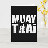 Carte Superbe conception de Muay Thai, combattant d'Mma (Fleur jaune)