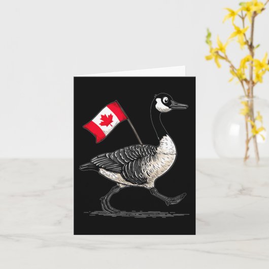 Carte Superbe costume d'animal d'oie pour les amateurs d (Fleur jaune)