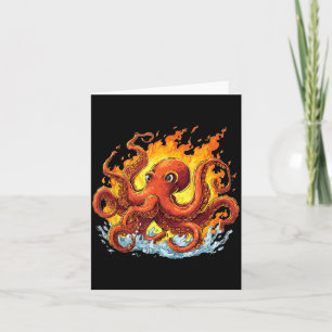 Carte Superbe costume de pieuvre à flammes pour adultes