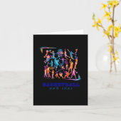 Carte Superbe design de basketball avec éclaboussures de (Fleur jaune)
