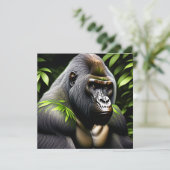 Carte Superbe Gorille Argent - Jungle King (Debout devant)