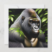 Carte Superbe Gorille Argent - Jungle King (Devant)