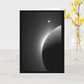 Carte Superbe image de la NASA, la Lune éclairée par la  (Fleur jaune)