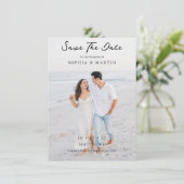 Carte Superbe Overlay Photo de mariage en écriture manus (Debout devant)