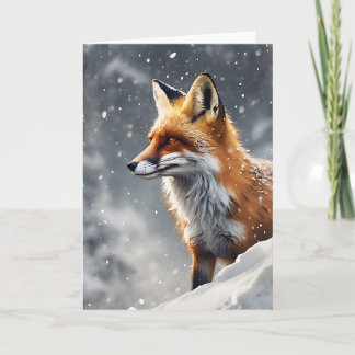 Carte Superbe Renard Rouge en chute libre