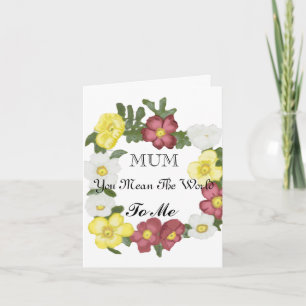 Carte Superbe Rose Sauvage Modifiable