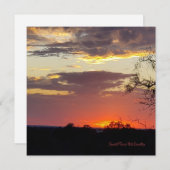 Carte Superbe Sunset Texas Hill Country Flat Card (Devant / Derrière)