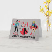 Carte Superfille | Ma mère = Mon héros (Fleur jaune)