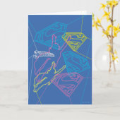 Carte Supergirl et logo en couleurs (Fleur jaune)