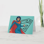 Carte Supergirl Hovering en costume bleu (Devant)