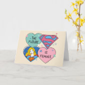 Carte Supergirl "L'avenir est féminin" (Fleur jaune)