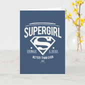 Carte Supergirl mieux que jamais Retro Graphic (Fleur jaune)