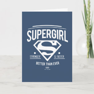 Carte Supergirl mieux que jamais Retro Graphic