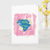 Carte Supergirl pour Peace Pink (Fleur jaune)