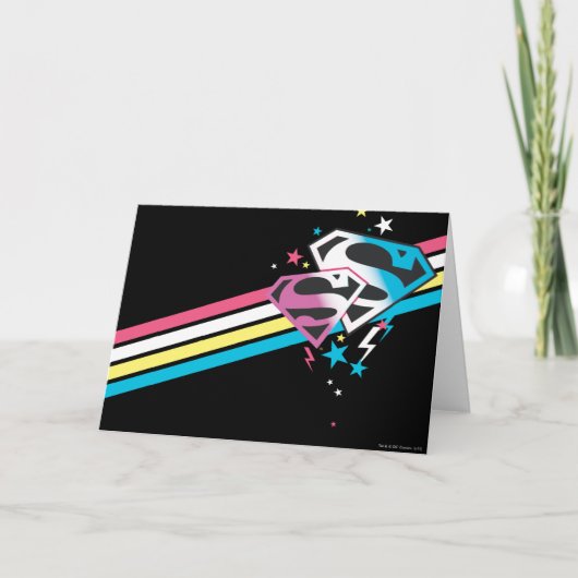 Carte Supergirl Rainbow Stripes (Devant)